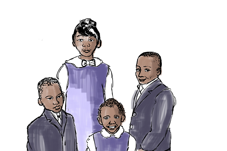 Image to remember the "my four children will" part of Martin Luther Kings famous speech